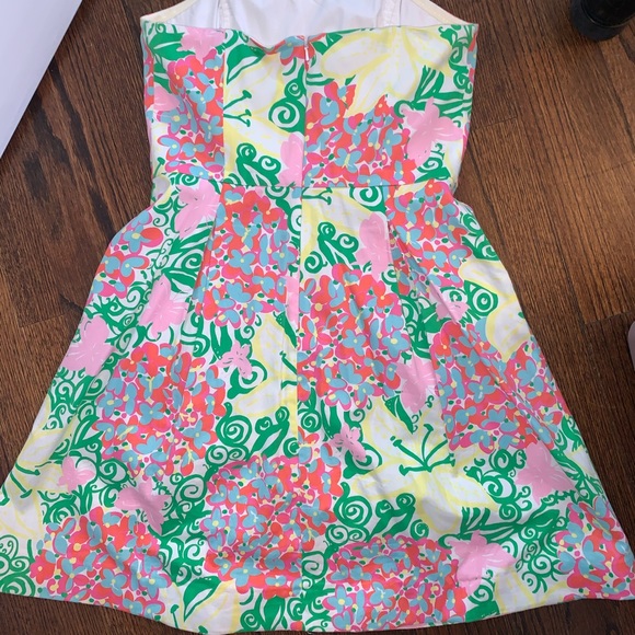 Lily Pulitzer floral strapless dress - Picture 3 of 4